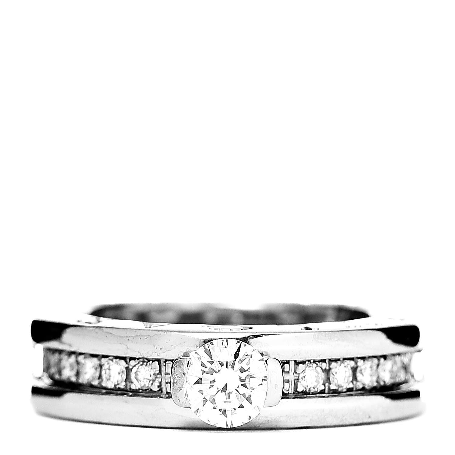 Bulgari 18K White Gold Diamond .31ct B.Zero1 Engagement Ring 47 4 1 of 7
