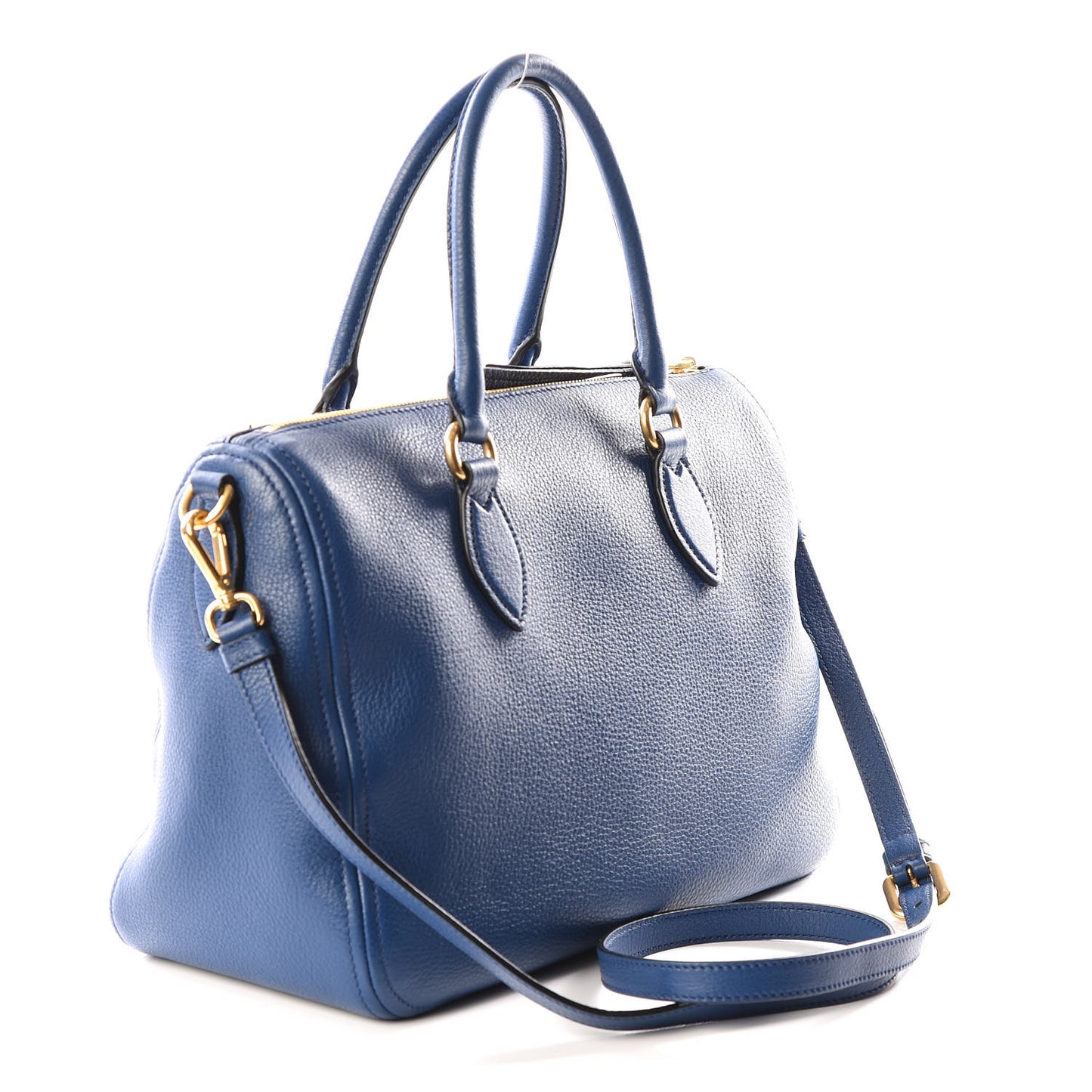 Vitello Phenix Satchel Bluette