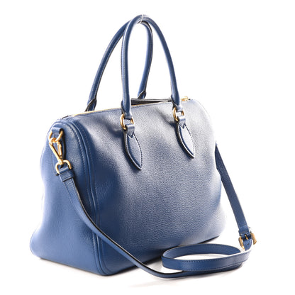 Prada Vitello Phenix Satchel Bluette 2 of 10