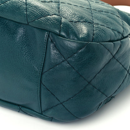 Chanel Glazed Calfskin On The Road Hobo Blue 10 of 10
