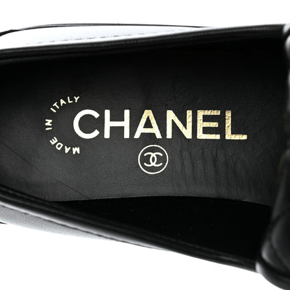 Chanel Lambskin Quilted CC Turnlock Loafers 37 Black 6 of 9