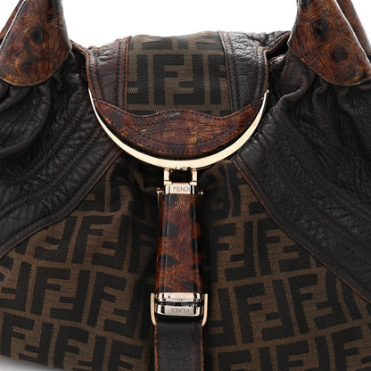 Fendi Zucca Nappa Nuvolata Vitello Tortuga Spy Tobacco Moro 11 of 13