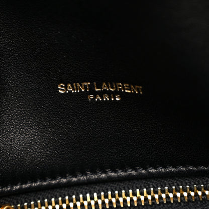 Saint Laurent Lambskin Quilted Toy Loulou Puffer Monogram Chain Satchel Black 7 of 11