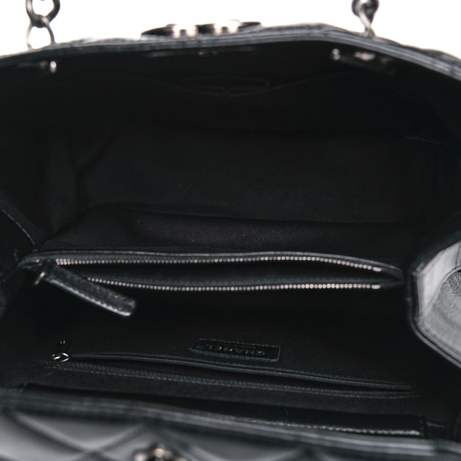 Chanel Goatskin Quilted Large City Rock Shopping Bag Black 15 of 30