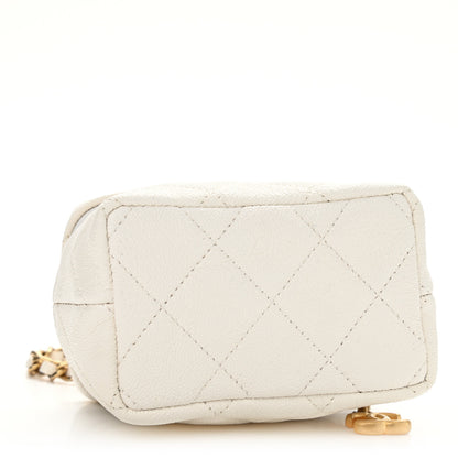 Chanel Caviar Quilted Mini Top Handle Vanity With Chain White 4 of 9