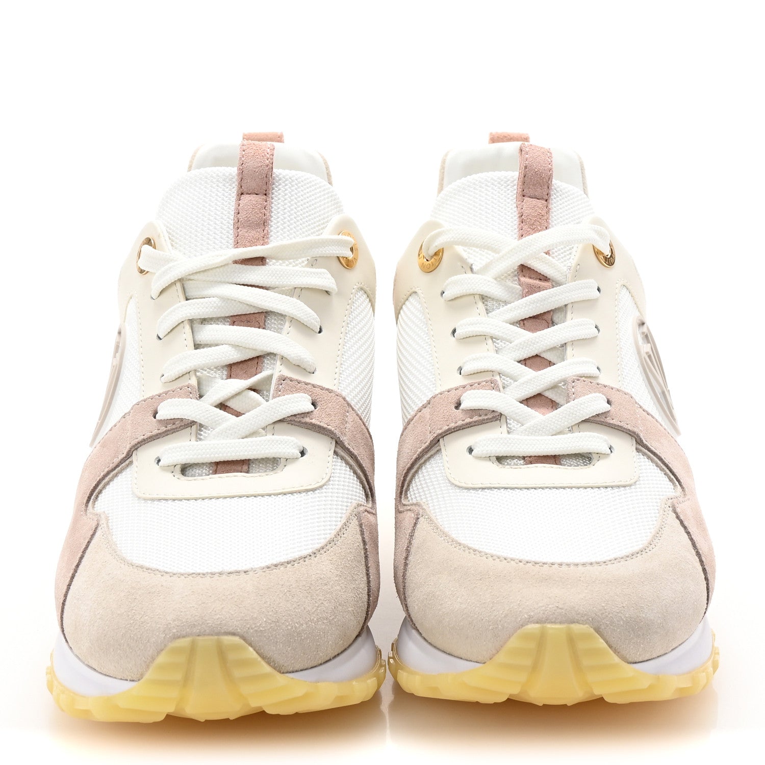 Louis Vuitton Suede Mesh Run Away Sneakers 40 White Grey 3 of 9