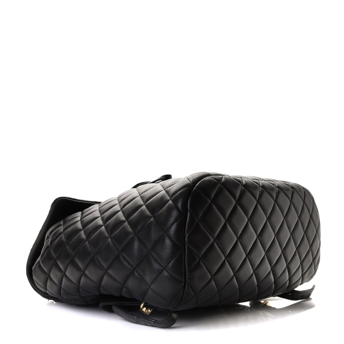 Calfskin Quilted Large Urban Spirit Backpack Black