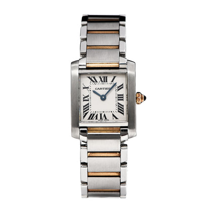 Cartier Stainless Steel 18K Yellow Gold 20mm Tank Francaise Quartz Watch 1 of 6