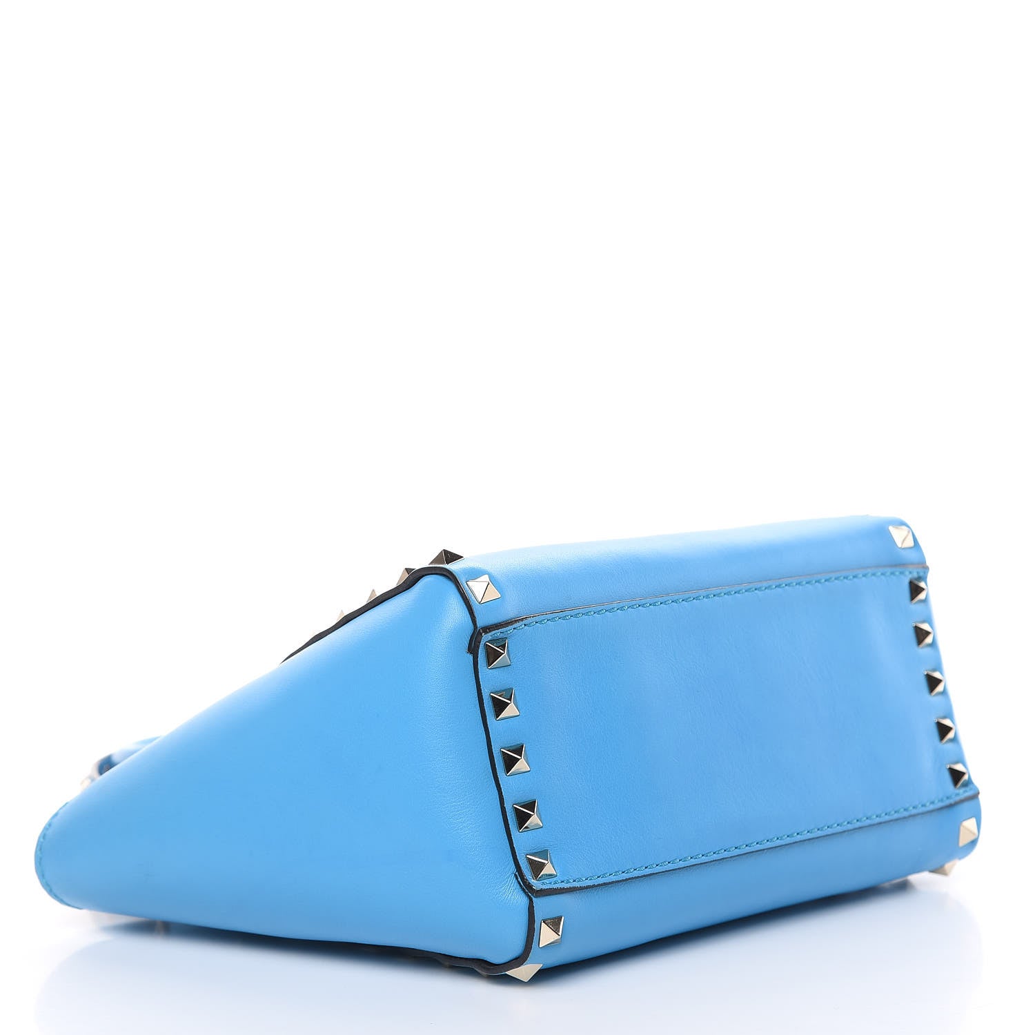 Valentino Garavani Vitello Mini Rockstud Double Handle Tote Parrot 4 of 17
