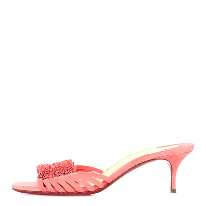 Christian Louboutin Suede Belbrossa 55 Mules 39 Pink 1 of 7