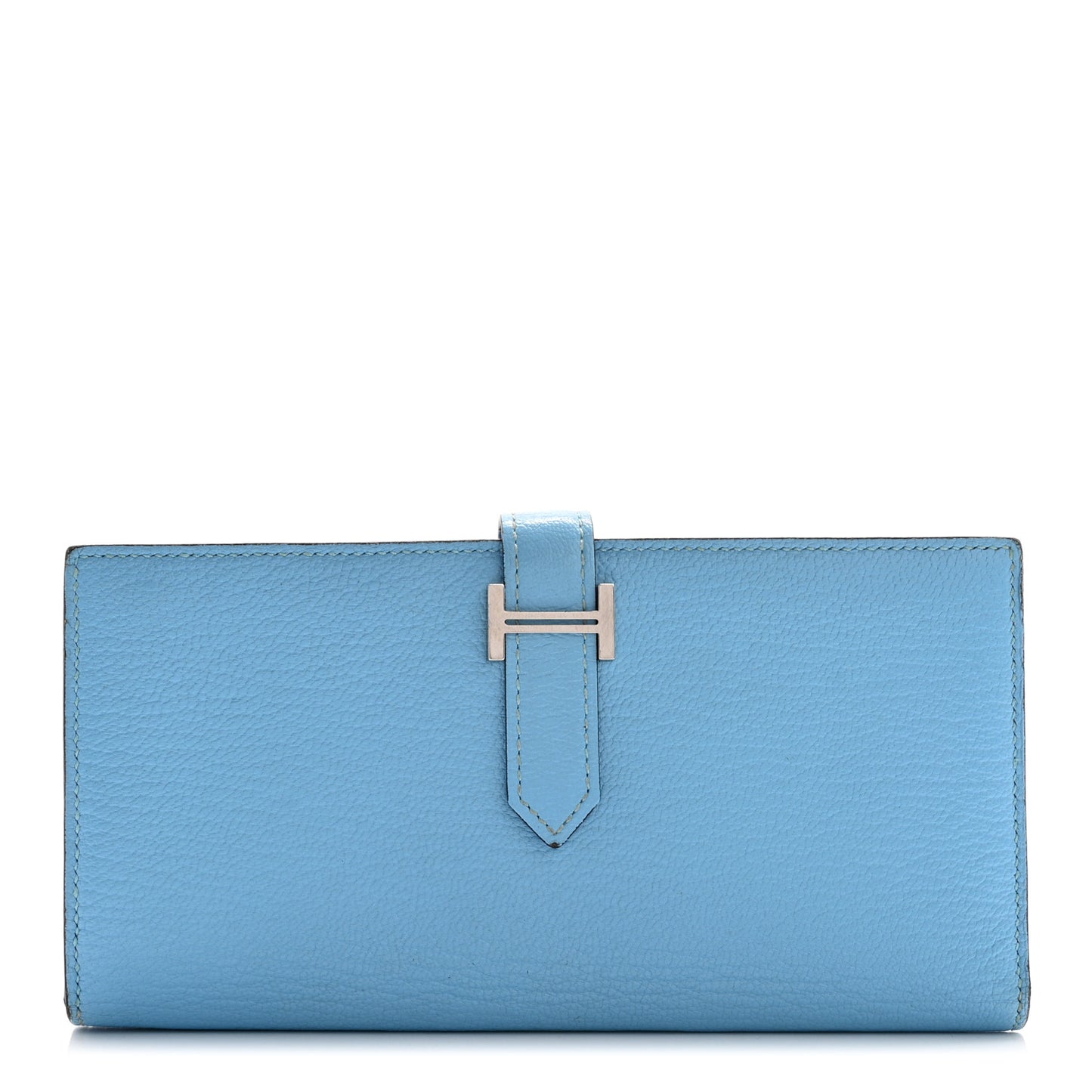 Chevre Mysore Bearn Gusset Wallet Celeste