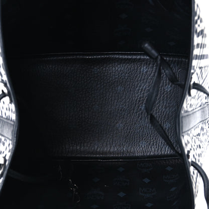 MCM Visetos Medium Liz Reversible Shopper Tote Black 9 of 21