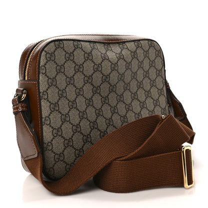 Gucci GG Supreme Monogram Azalea Calfskin Retro Interlocking G Messenger Shoulder Bag Beige Ebony Brown Sugar 3 of 9