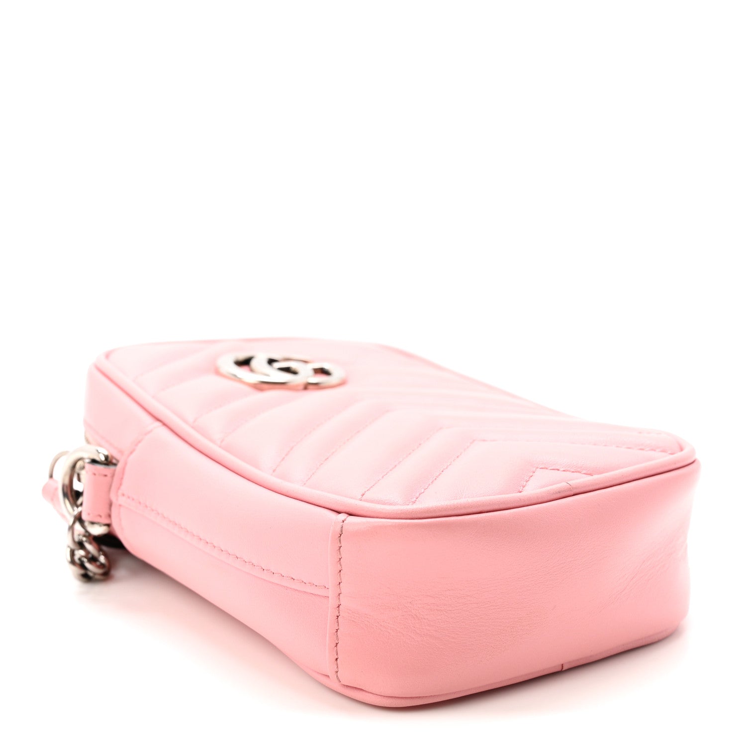 Gucci Calfskin Matelasse Mini GG Marmont Crossbody Bag Wild Rose 4 of 10