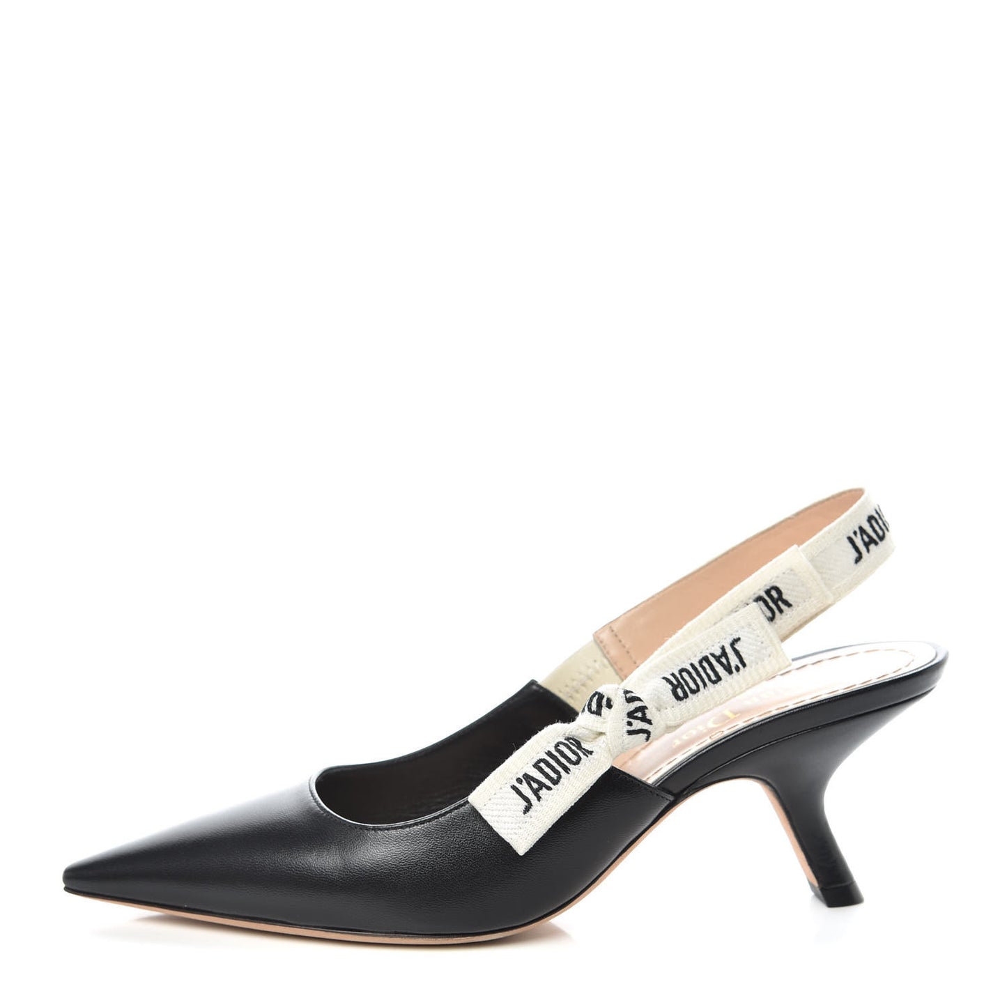 Lambskin Ribbon J'Adior Slingback 65mm Pumps 6.5 Black