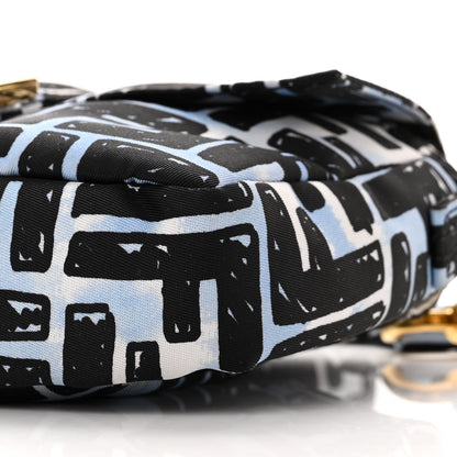 Fendi X JOSHUA VIDES Nylon FF Cloudy Mini Belt Baguette Bag White Celeste Black 9 of 9