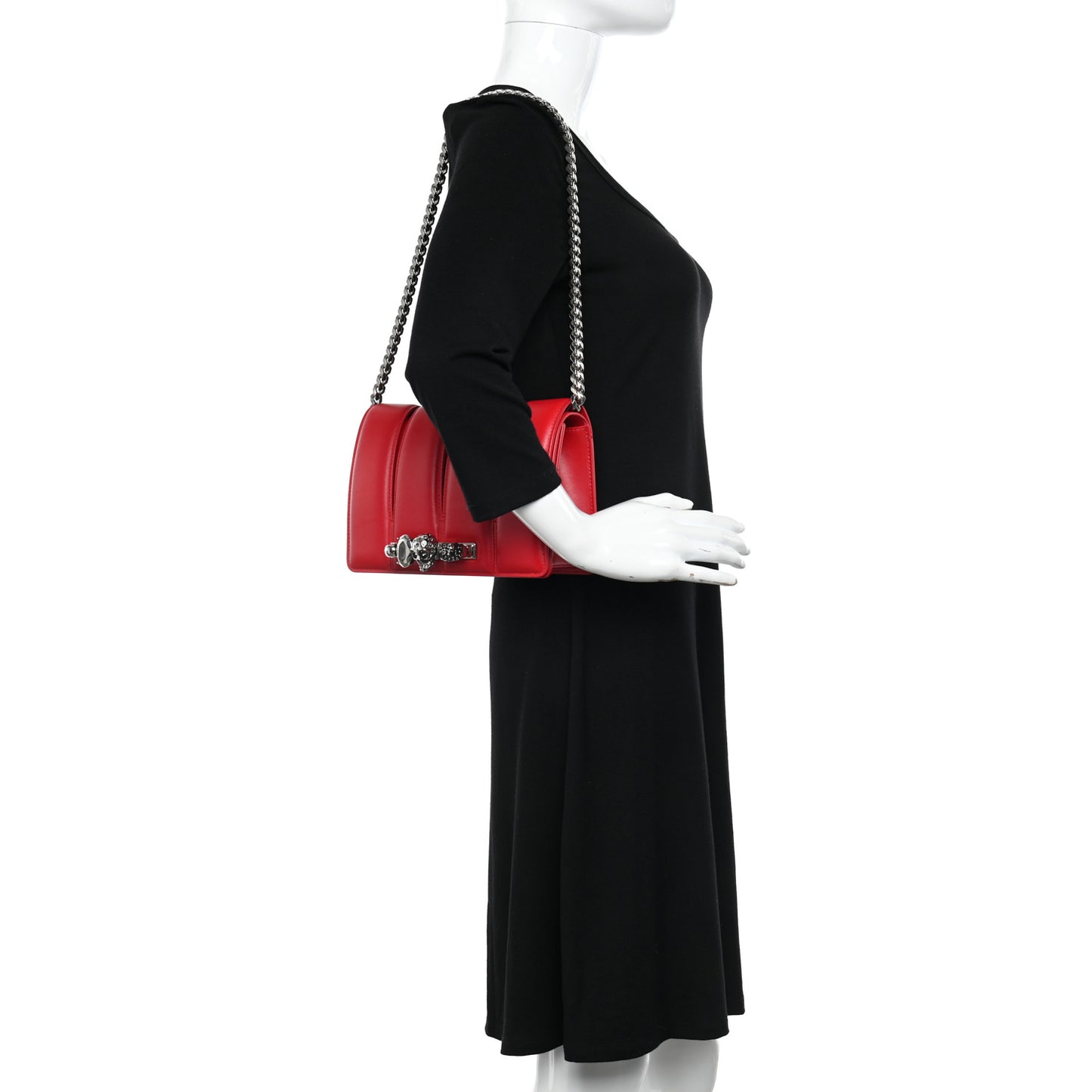 Calfskin Small Slash Bag Welsh Red