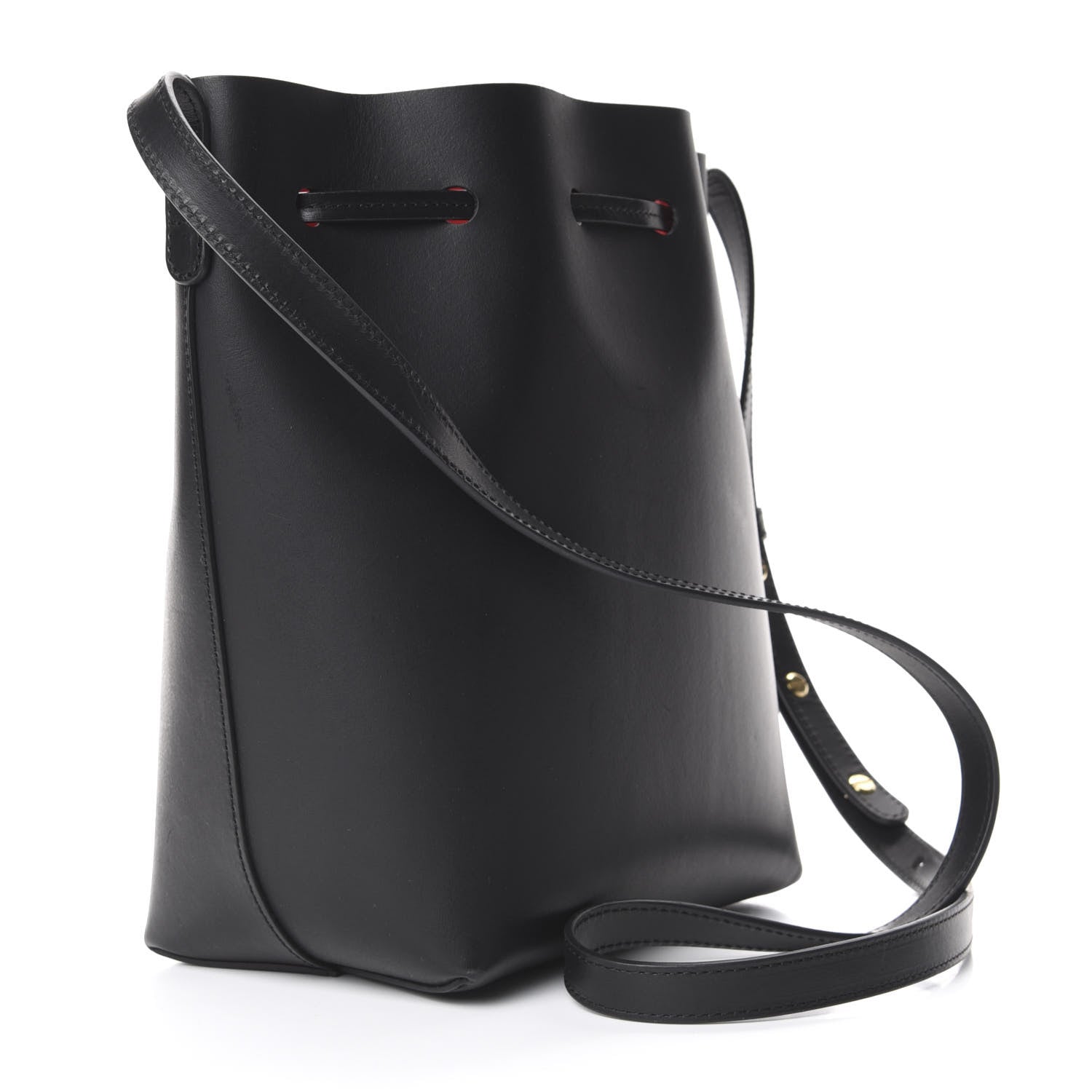 Mansur Gavriel Calfskin Mini Bucket Bag Black Flamma 3 of 10