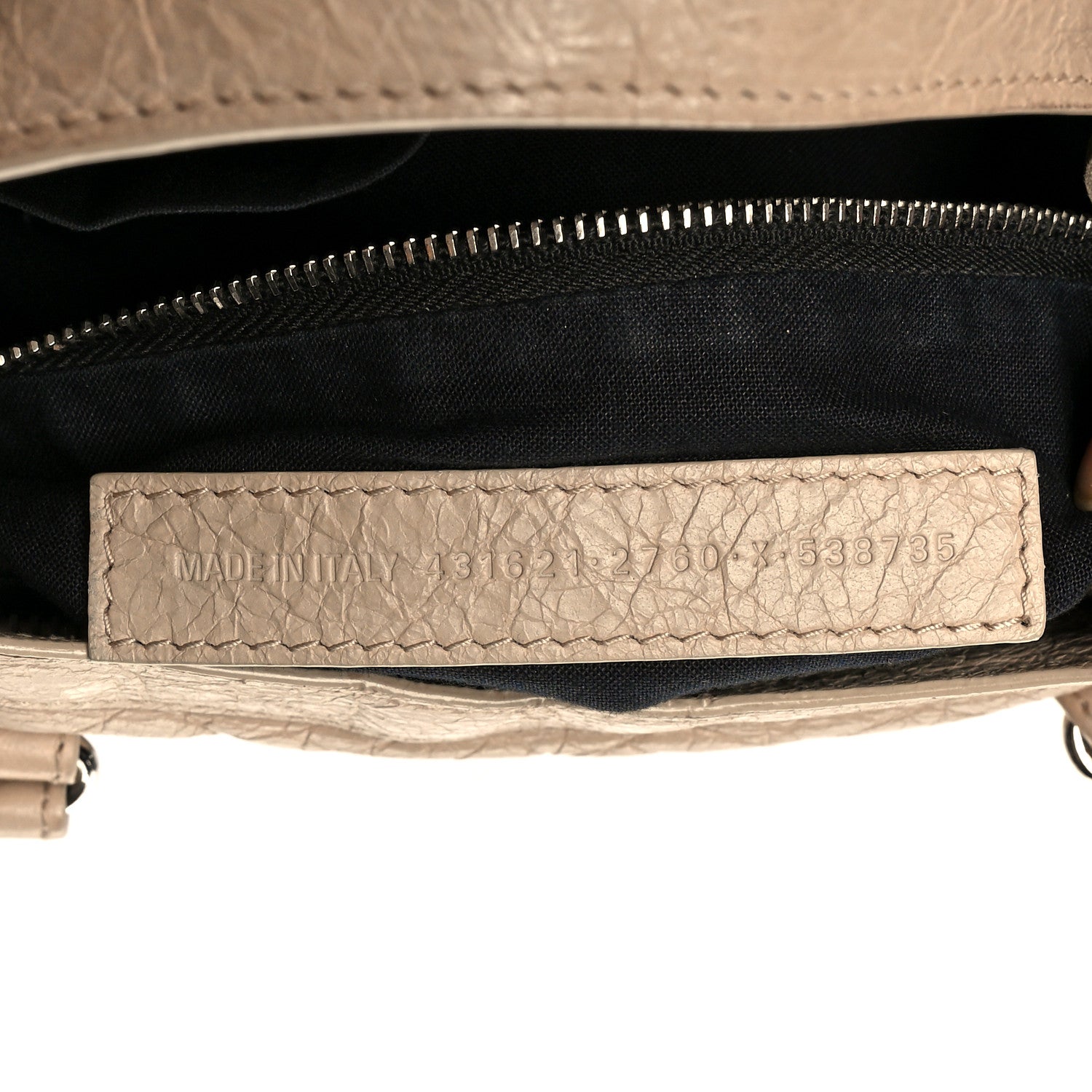 Balenciaga Agneau Classic Silver Hardware S City Logo Strap Light Beige Black 7 of 15