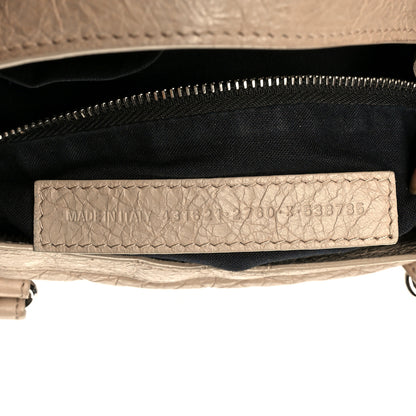 Balenciaga Agneau Classic Silver Hardware S City Logo Strap Light Beige Black 7 of 15