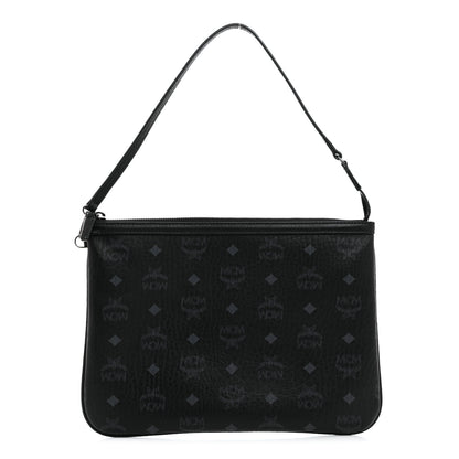 MCM Visetos Liz Shopper Tote Pouch Black 1 of 7