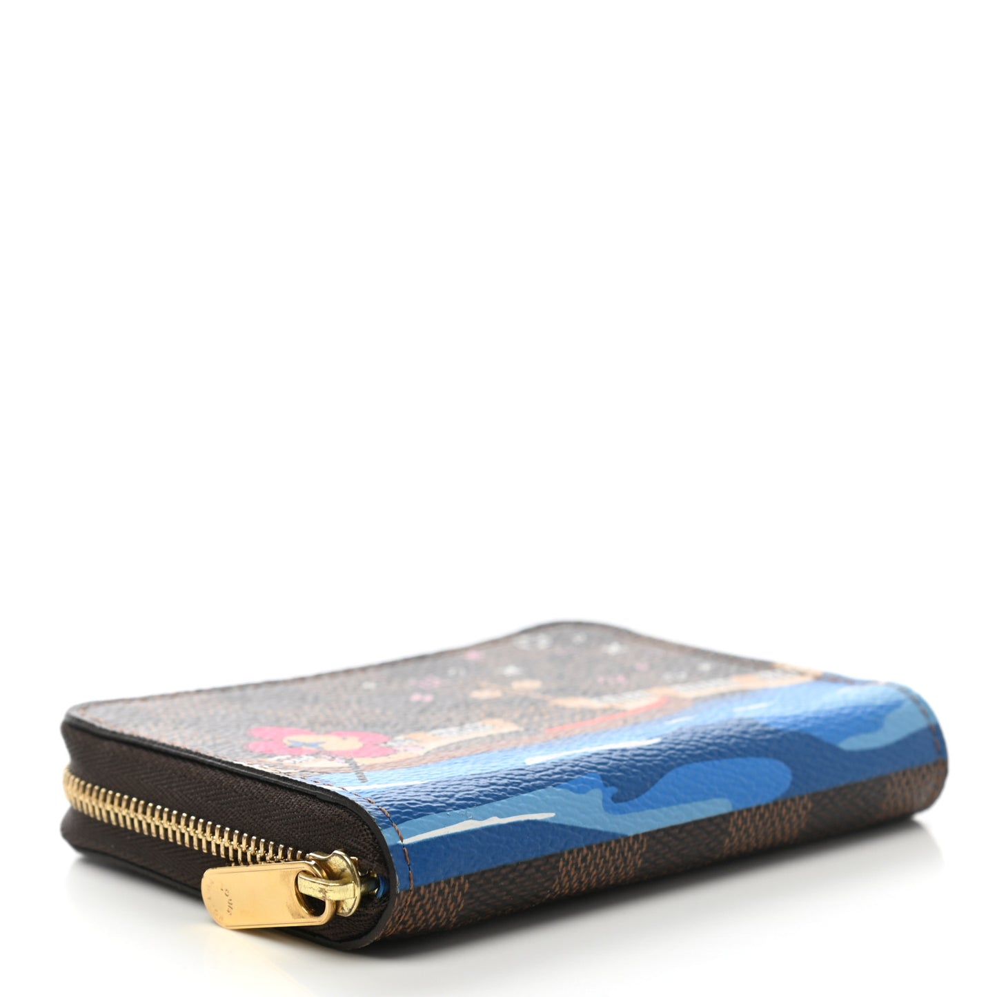 Damier Ebene 2019 Christmas Animation Zippy Coin Purse Blue