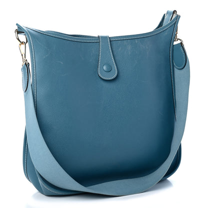 Hermes Epsom Evelyne GM Blue Jean 3 of 12