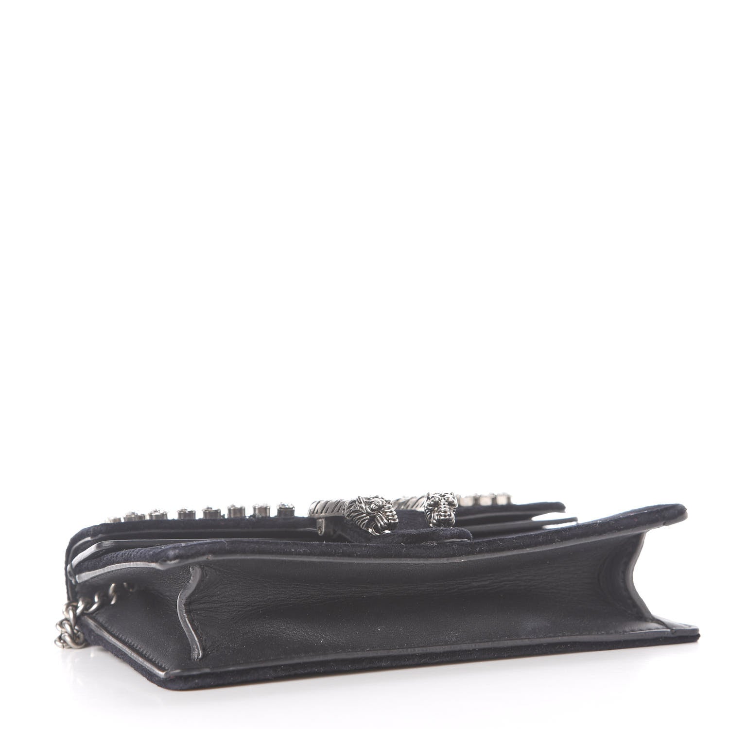 Gucci Velvet Crystal Super Mini Dionysus Shoulder Bag Black 3 of 8