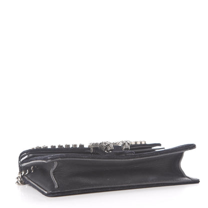 Gucci Velvet Crystal Super Mini Dionysus Shoulder Bag Black 3 of 8