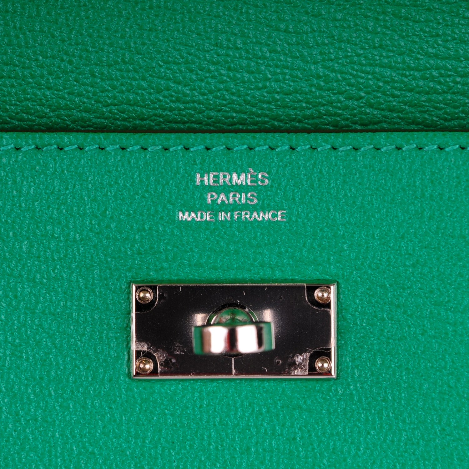 Hermes Chevre Mysore Kelly Longue Wallet Menthe 5 of 7