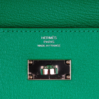Hermes Chevre Mysore Kelly Longue Wallet Menthe 5 of 7