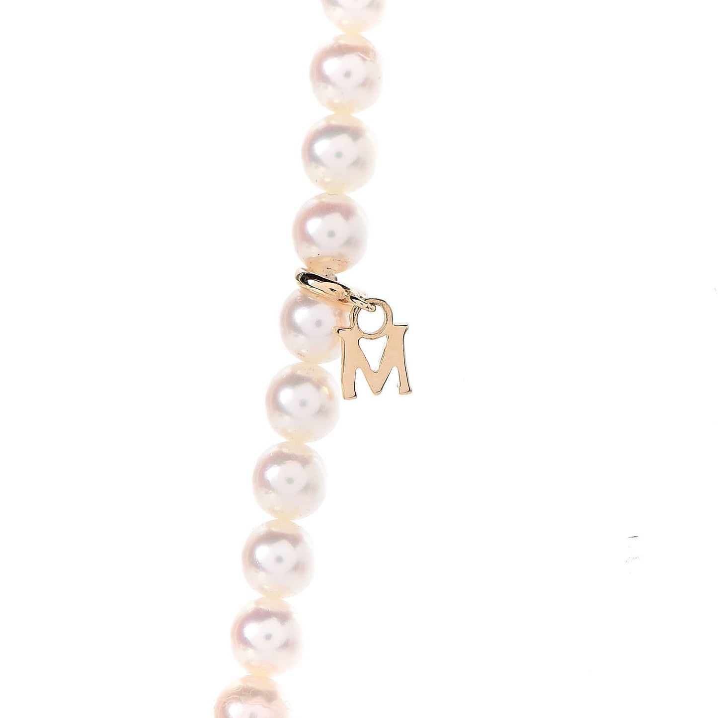 18K Yellow Gold Akoya Pearl 3.5-8mm Graduated Strand Necklace 23.5"