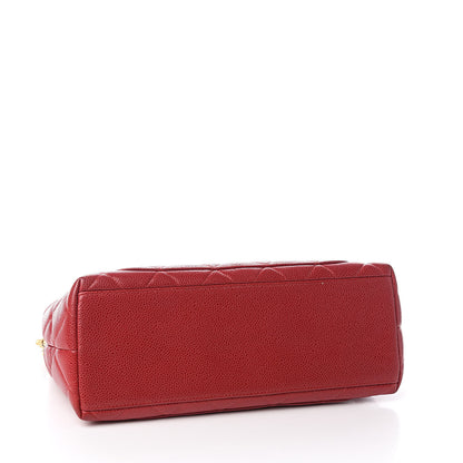 Chanel Caviar Quilted Sun Medallion Shoulder Bag Red 4 of 15
