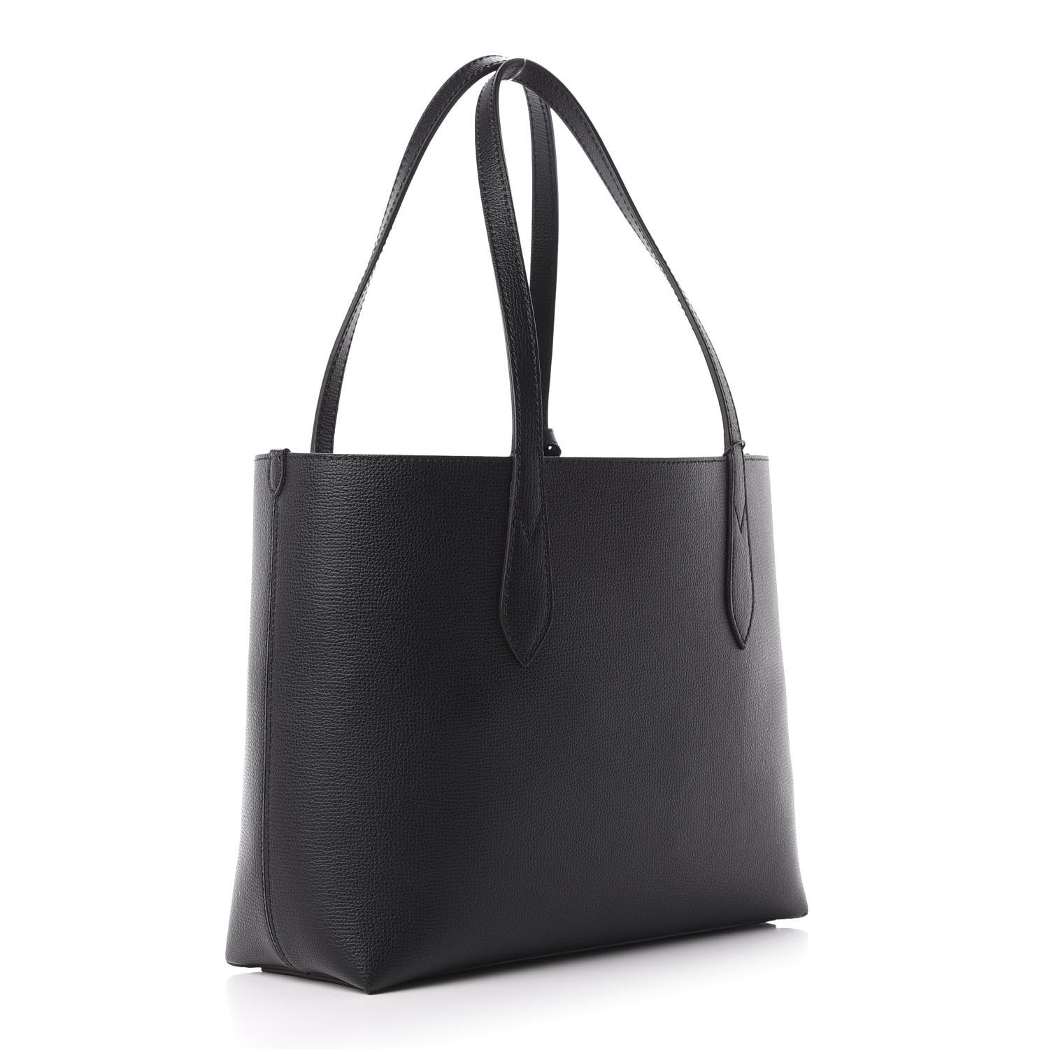 Burberry Grainy Calfskin Haymarket Check Small Reversible Tote Black 3 of 10