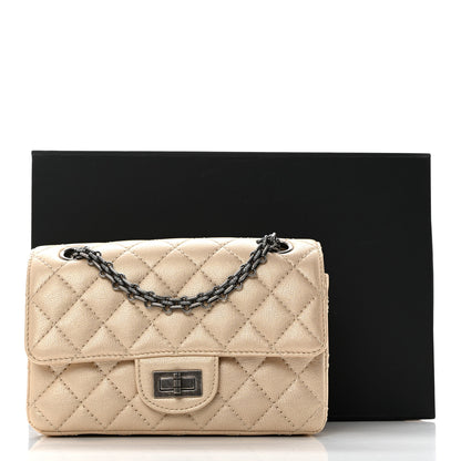 Chanel Metallic Sheepskin Quilted 2.55 Reissue Mini Flap Beige 11 of 11
