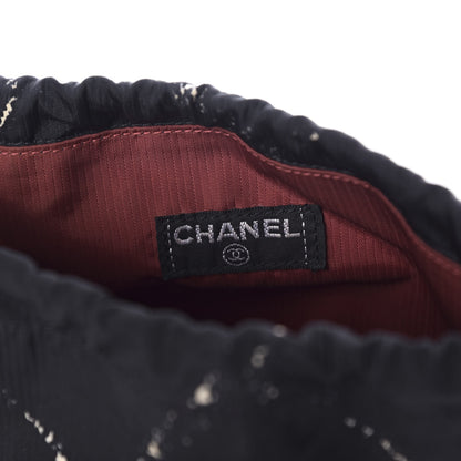 Chanel Nylon Travel Drawstring Bag Black 8 of 9