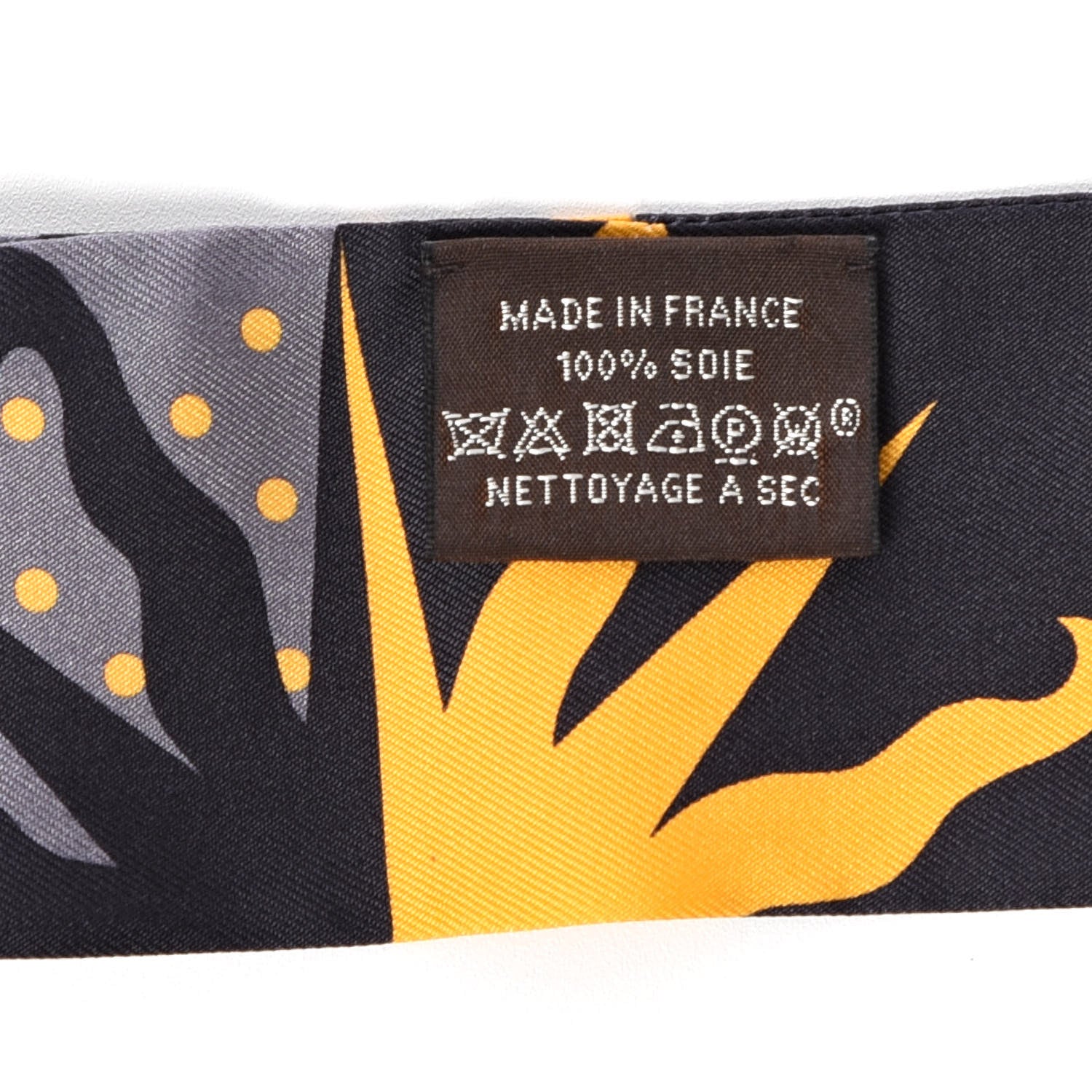 Hermes Silk Astrologie a Pois Twilly Ebene Curry Gris 3 of 5