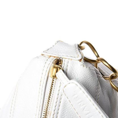 Chanel Calfskin CC Shoulder Bag White 18 of 18
