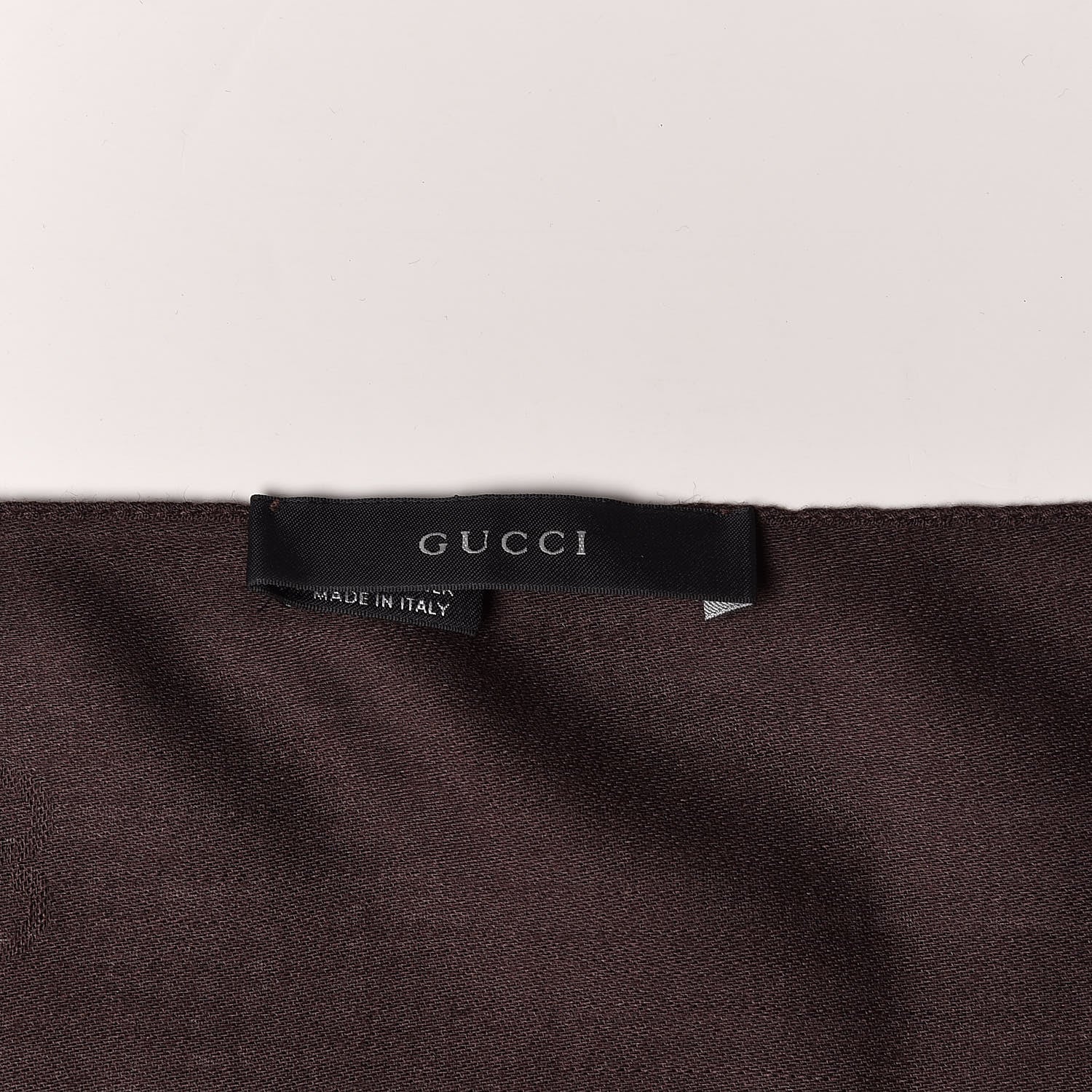 Gucci Wool Silk GG Monogram GGNat Plus Scarf Coffee 3 of 3