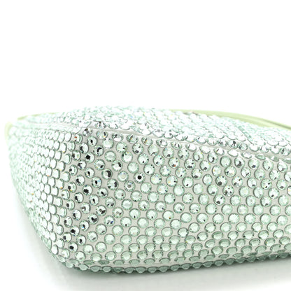 Prada Satin Crystal Triangle Pouch Acqua 10 of 10