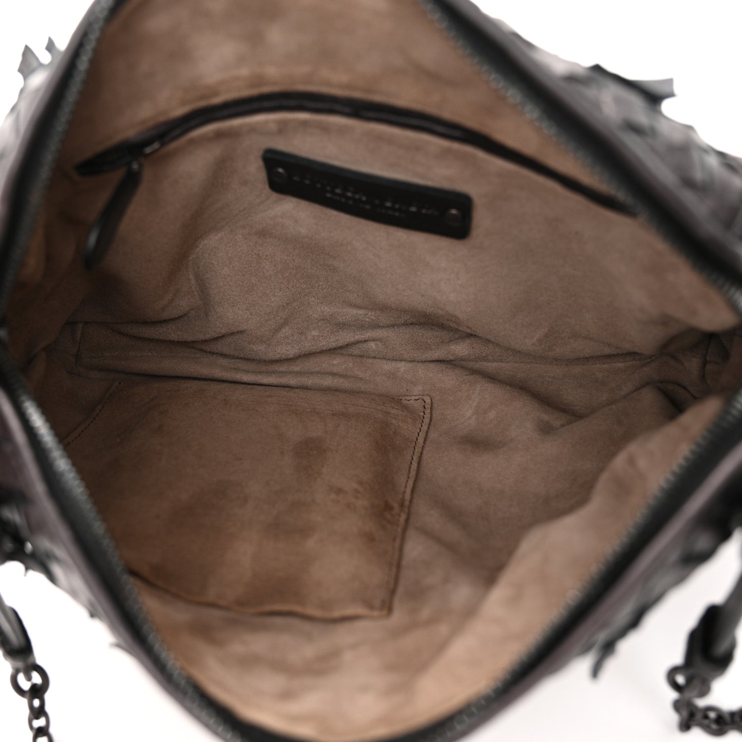 BOTTEGA VENETA Nappa Intrecciato Fringe Studded Nodini Crossbody Messenger Multicolor