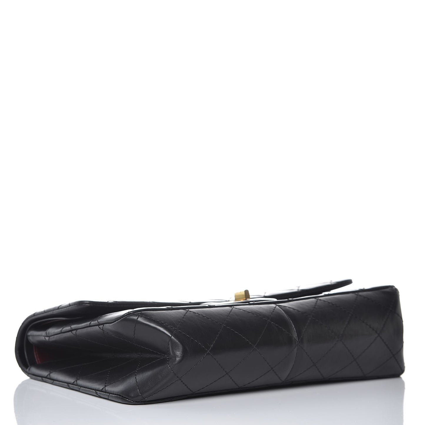 Aged Calfskin Quilted 2.55 Reissue 227 Flap Black