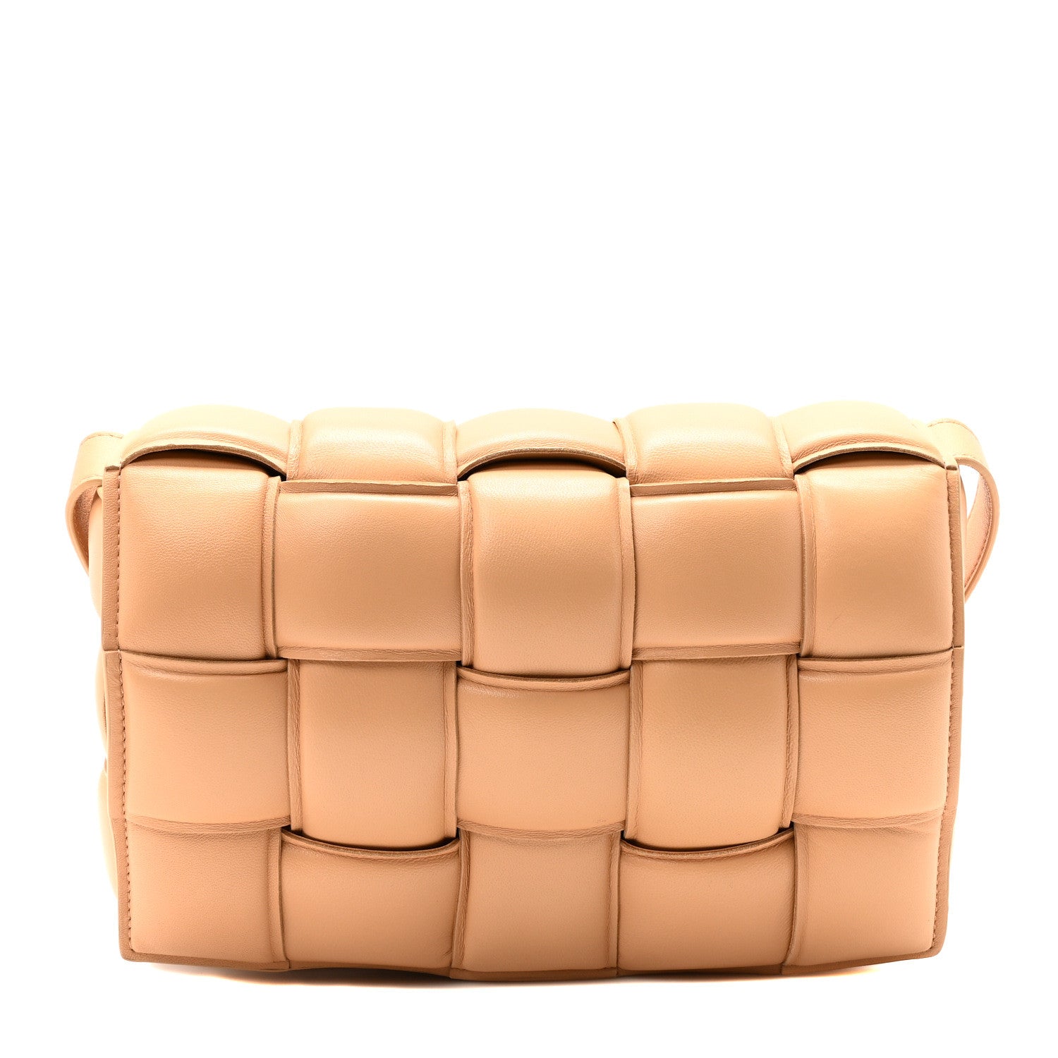 Bottega Veneta Nappa Maxi Intreccio Padded Cassette Crossbody Bag Almond 1 of 9