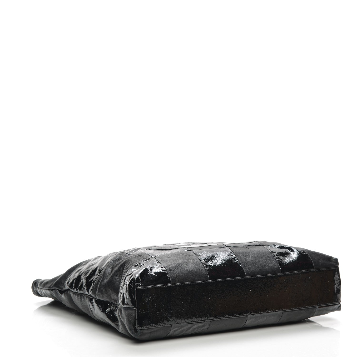 Chanel Patent Calfskin Patchwork Brooklyn Tote Black 4 of 9