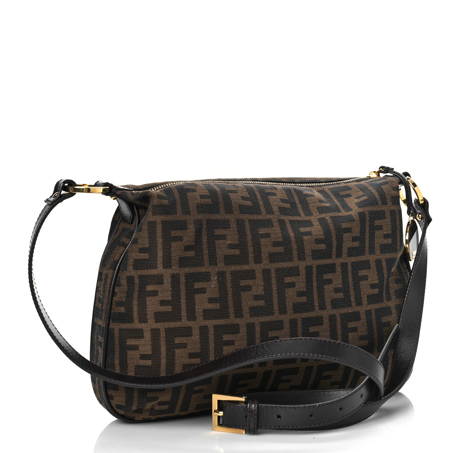 Fendi Zucca Vitello Chef Crossbody Bag Tobacco Moro 3 of 9