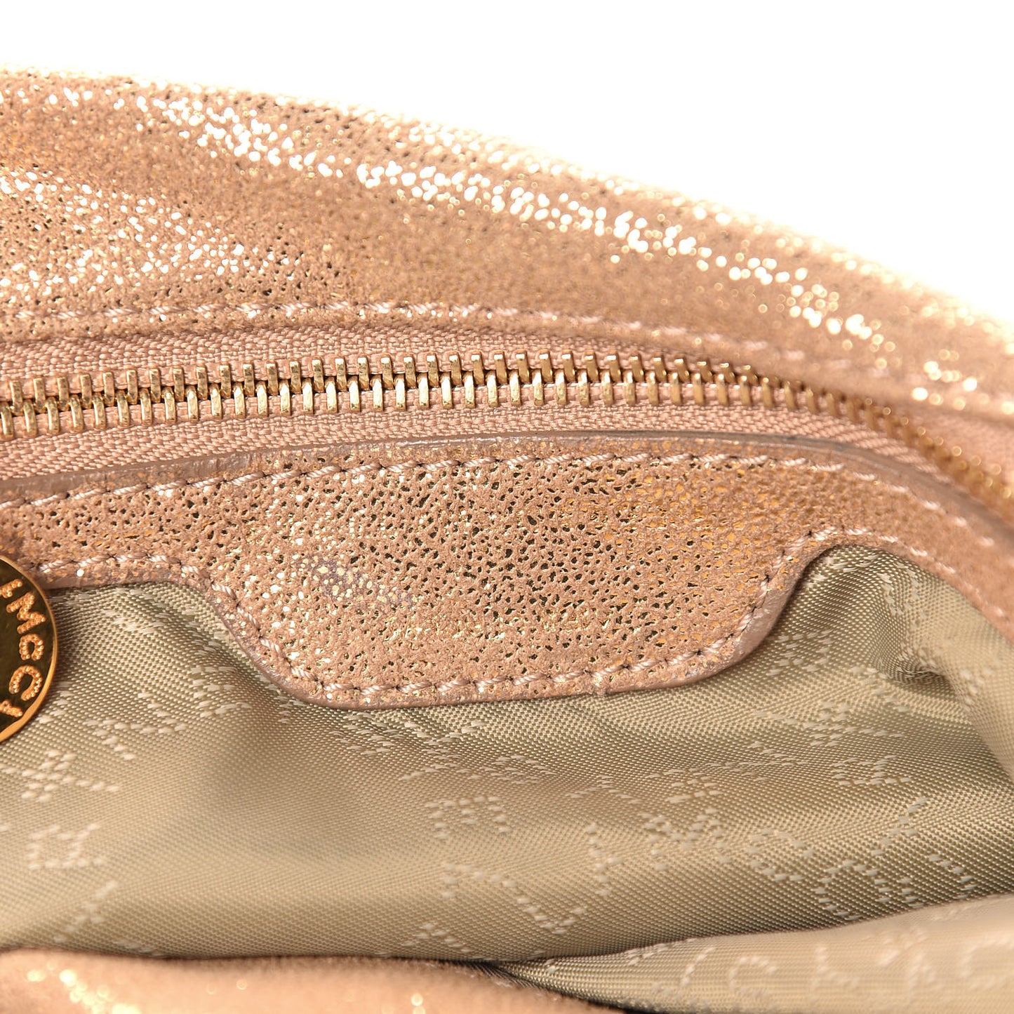 Metallic Shaggy Deer Big Falabella Tote Gold