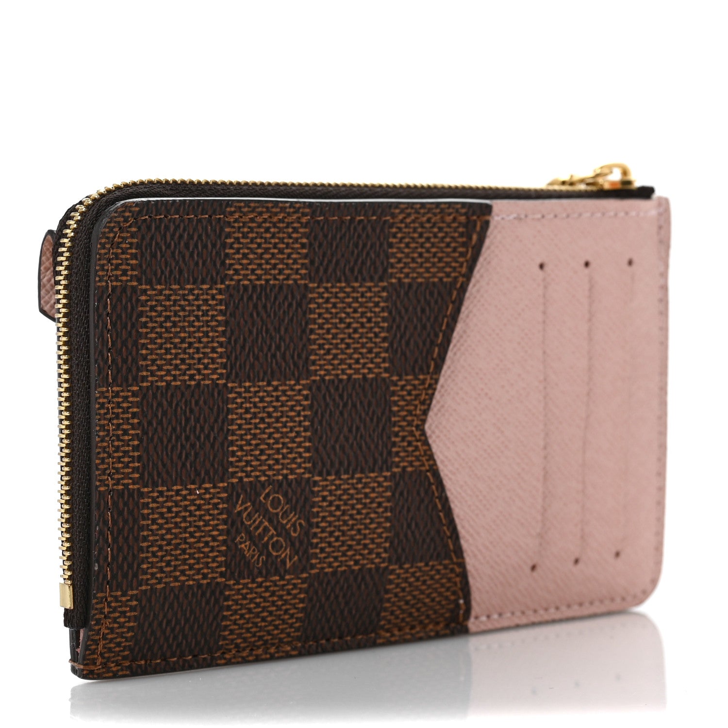 Louis Vuitton Damier Ebene Recto Verso Card Holder Rose Ballerine 3 of 7