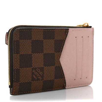 Louis Vuitton Damier Ebene Recto Verso Card Holder Rose Ballerine 3 of 7