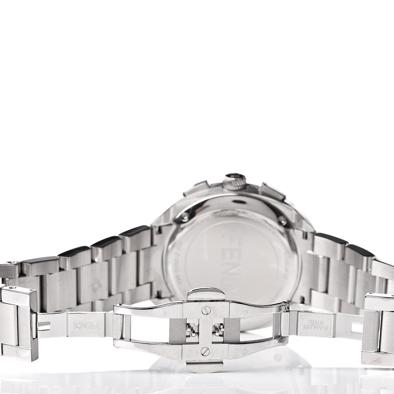 Fendi Stainless Steel 40mm Momento Chronograph Quartz Watch Black 5 of 7