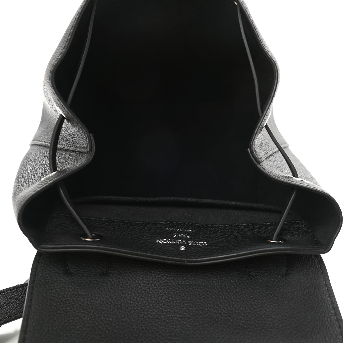 Calfskin Lockme Backpack Black
